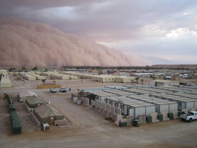 An approaching sand storm.