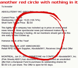 Red Circle with Nothing in it Stock Spam by Allan Revich