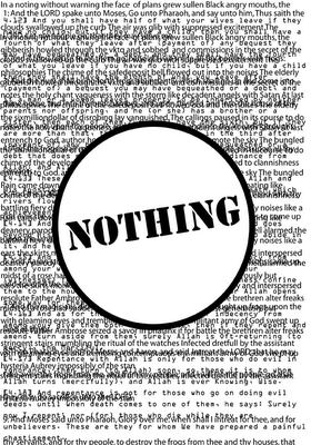 nothing for koranospam: A Visual Poem by Allan Revich