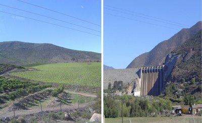 Foto Izquierda:Plantaciones en Monte Patria - Foto Derecha:Vista de el Embalse La Paloma