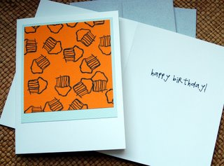 Birthday cards with Sara's font inside