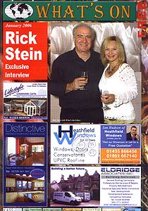 What's on cover. The editor with Rick Stein.