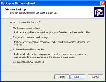 Windows Backup Figure 1