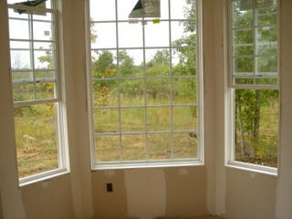 View from the dining room's bay window