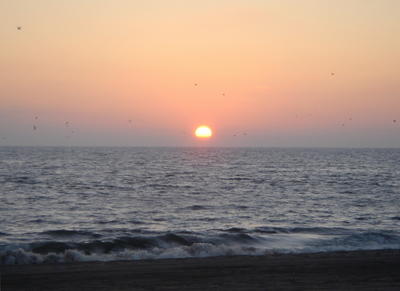 Pacific Ocean Sunset, taken at farewell bonfire, 9/2/05