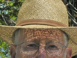 man wearing straw hat