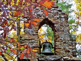 leaves and bell tower