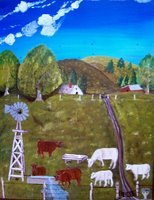 Ranch scene by Cleona Allen