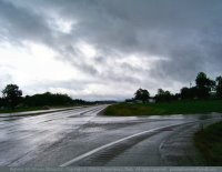 Rainy highway near Elkton, KY