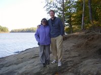 Mark and me by the lake