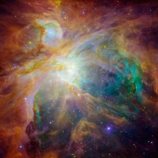 Nebulosa de Orión por el Hubble y Spitzer
