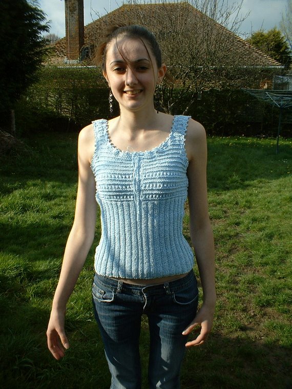 This top was made from a phildar pattern