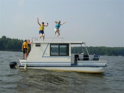 jumping from houseboat