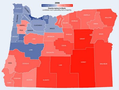 Upper Left Coast: The Oregon governor's race by county