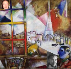 Marc Chagall painting with insets