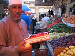 At the vegetable market in Amman....