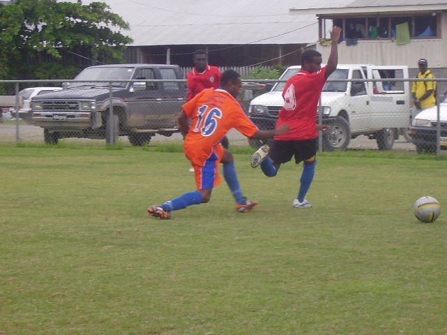 SFC Team 2's Sammy Wara Defending Against LS Kuma