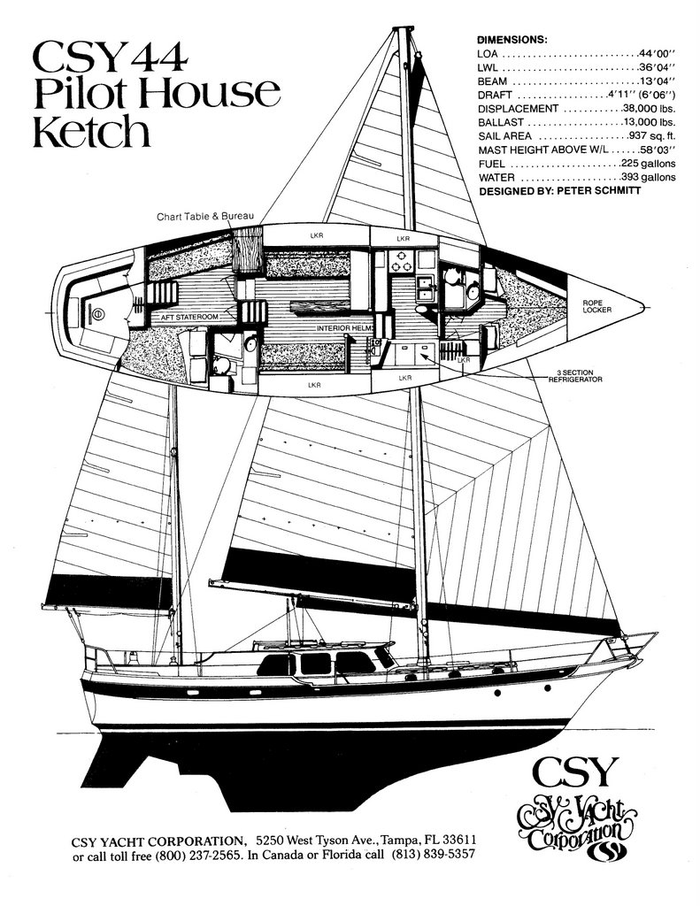 csy 44 sailboat data