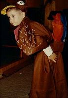 My brother, Wally, in a turkey costume for his kindergarten play in 1971