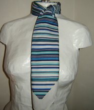 Blåvit randig scarf