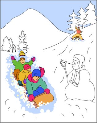 Kids, color my Snowman!
