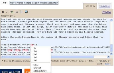 Spell check for Blogger with FireFox with Google toolbar