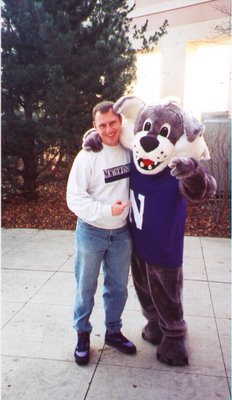 This is as close as I ever came to having my arm around a Northwestern cheerleader.
