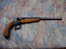 schijf pistool 6 mm flobert uit de periode 1890 -1900