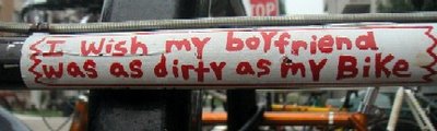 I wish my boyfriend was as dirty as my bike