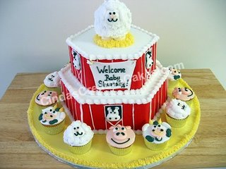 Baby Shower Barnyard Cake babycake