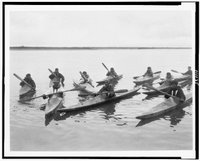 Eskimos in kayaks, REPRODUCTION NUMBER:  LC-USZ62-111135, Library of Congress, Prints & Photographs Division.