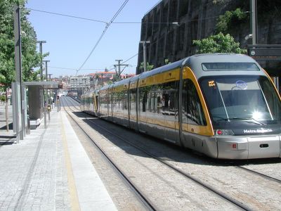 A tram subway on the Vila Nova de Gaia side of the river