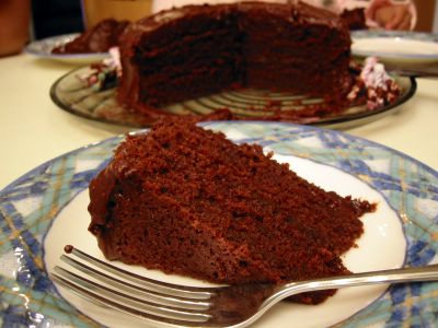 old-fashioned chocolate cake