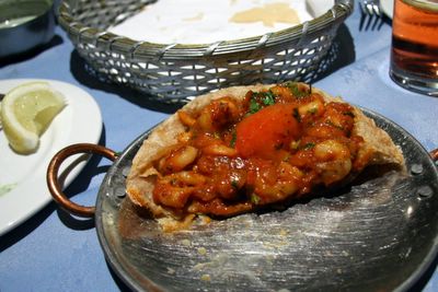photograph picture of the Maharani, soho, indian restaurant prawn puri