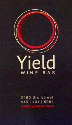 photograph picture of yield winebar san francisco logo