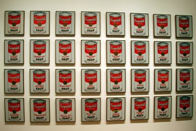 photograph picture andy warhol campbells soup at new york moma
