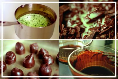 photograph picture recipe how to make dark sinful rich delicious chocolate mint truffles