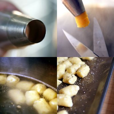 photograph picture how to make recipe for french-style gnocchi using pate choux instead of potato