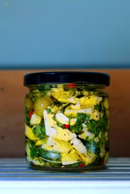 2006 recipe for how to make herb marinated feta