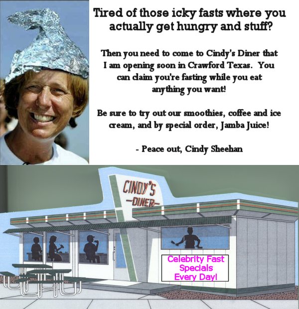 Cindy Sheehan's Diner for Celebrity Fasters
