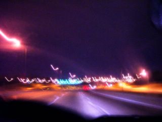 Late night road