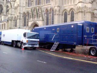 Another view of the Outside Broadcast Unit at York Minster