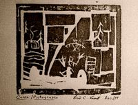  A woodcut print made by Eric Keast, while at the West Bank School of Art, Minneapolis.