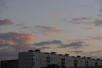 Roofs in Moscow (sunset)