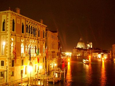 Grand Canal Venice Salute night view