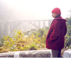 Sudeshna at the Sepok Bridge