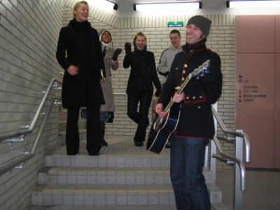 Busking in the subway