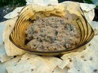 photograph picture of house made babaganoush with papadam  from Tabla (Tava) Larkspur Marin