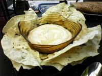 photograph picture of house made hummous with papadam from Tabla (Tava) Larkspur Marin