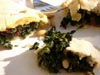 photograph picture of spinach calzone vegan and vegetarian snack and sandwich recipes for IMBB#19